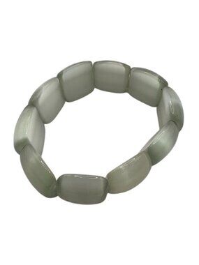 Green Cats Eye Chunky Stretch Bracelet For Womens Jewelry Collection